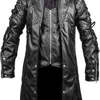 Medieval Costume Punk Goth Style Leather Coat (Mens)