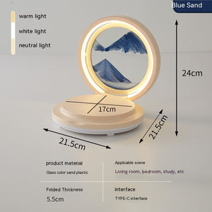 Lámpara de escritorio creativa del altavoz de Bluetooth de la carga del teléfono móvil de la pintura de las arenas movedizas