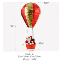 Hanging Hot Air Balloon with Santa

