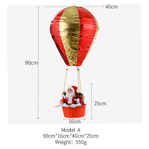 Hanging Hot Air Balloon with Santa