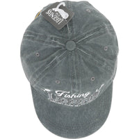 Fishing - Dark Gray Washed Cotton Twill Hat
