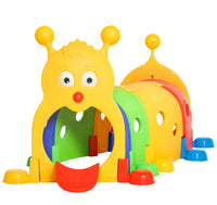 Tunnel Kids Outdoor Play, Multicolor 59 Inches Long, Non-toxic PP, Toddler Toy For 3-6 Years Old
