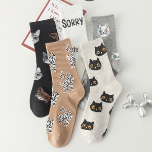 Cute Cartoon Cat Kitten Socks