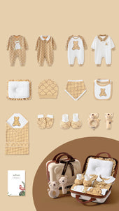 Baby Gift Box Set British Style Teddy Bear Suitcase