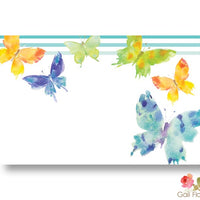 Carte d'accompagnement Papillon aquarelle des bois