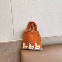 Children's Knitted Goose Tote Bag