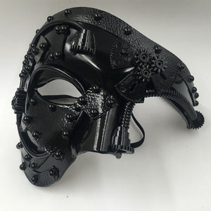 Máscara de media cara para fiesta de disfraces Steampunk de Halloween