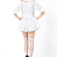Costume de Clown de poupée fantôme d'Halloween, robe blanche