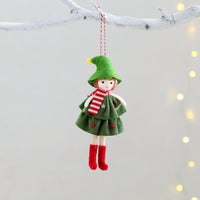 Christmas Cake Dress Girl Doll Angel Pendant