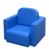 Blue 2-in-1 Kids Sofa And Table Chair Set Convertible Toddler Lounge Multifunctional Armrest Chair For Play