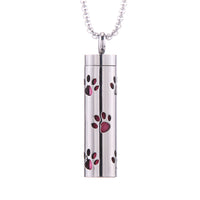 Cylinder Love Aromatherapy Pendant Perfume Essential Oil Stainless Steel Necklace

