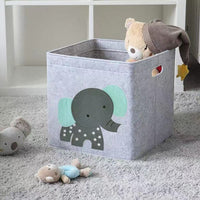 Caja de almacenamiento plegable en forma de cubo, juguetes para niños, cesta de tela de fieltro, caja plegable