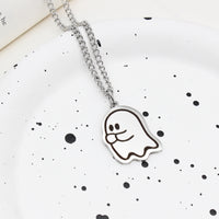 Halloween Cute Love Ghost Necklace Couple Pendant Necklace Men Women Accessories
