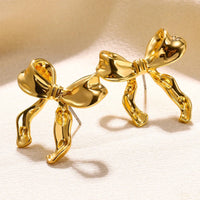 Bow Earrings Simple Style Fashionable And Versatile Earrings
