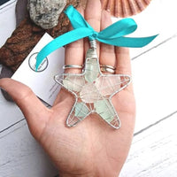 Sea Glass Stone Boho Christmas Ornaments
