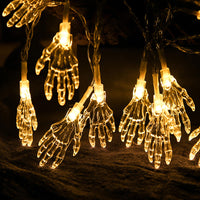 Halloween Decoration Hand Light String Party Skeleton Hand Skeleton Small Colored Light For Home
