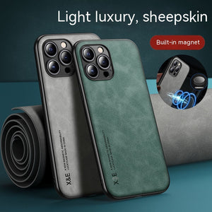 Simple Magnetic Leather iPhone Case