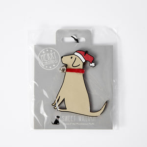 Christmas Ornament Wooden Pet Dog Pendant Crafts