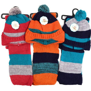 Random Assorted Kids Winter Scarf and Hat Set