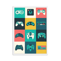 Modern Minimalist Video Game Control Canvas Poster
