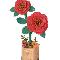 Rowood-rompecabezas de madera con ramo de flores, materiales ecológicos hechos a mano, regalo romántico
