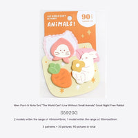 Card Lover The World Can't Be Without Small Animal Shaped Sticky Note Set Student Memo Message
