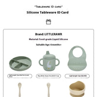 Children's Tableware Set Solid Food Bowl Spoon Baby Gift Package