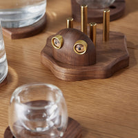 Solid Wood Creative Mobile Phone Holder Tissue Box Coasters
