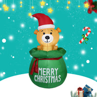 Inflatable Luminous Puppy Christmas Gift Bag Outdoor Decoration
