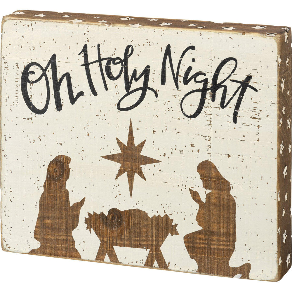 Oh Holy Night - Block Sign