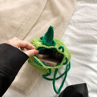 Bolso tejido con gancho de lana hecho a mano puro INS para bandolera para niños