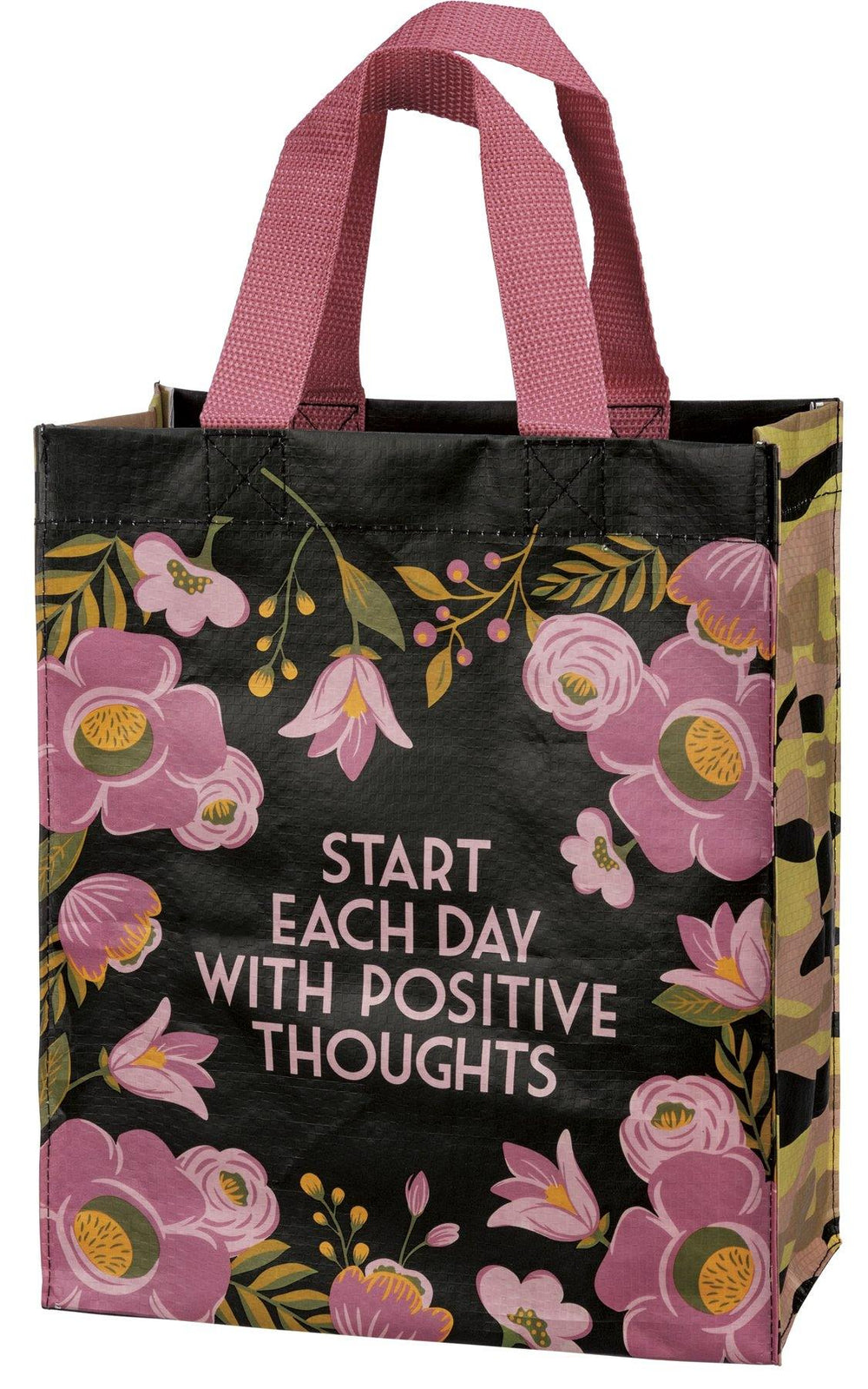 Start Each Day With Positive Thoughts - Floral Camo -Daily Tote