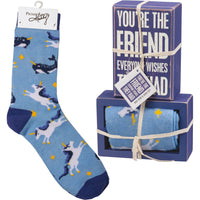 You're The Friend - Box Sign And Sock Set