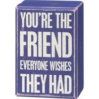 You're The Friend - Box Sign And Sock Set
