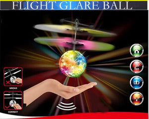 Boule de cristal clignotante LED à Suspension à Induction colorée, boule volante d'hélicoptère Disco magique, jouet pour enfants, cadeau