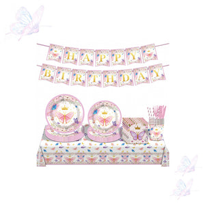 Butterfly Princess Party Tableware Set