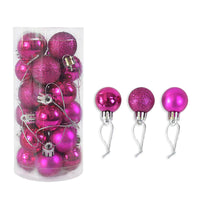 Shiny Matte Christmas Ball Ornaments (24 Pcs)
