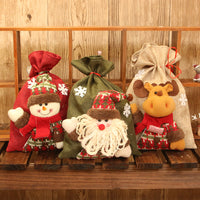 Christmas 3D Character Drawstring Gift Bags
