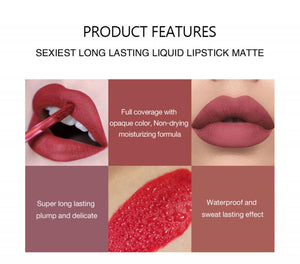Non-sticky Matte Liquid Lipstick Set