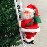 Climbing Ladder Electric Santa Claus Climbing Red Ladder Doll Toy