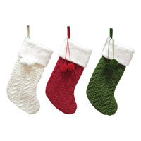 Thick Knitted Wool Christmas Stockings
