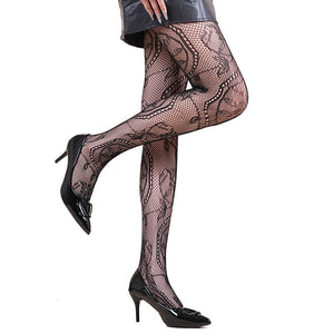 Halloween Spider Web Leopard Print Fishnet Stockings