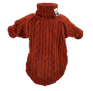 Turtleneck Knitted Pet Winter Sweater