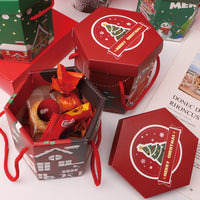 Christmas Christmas Eve Fruit Packing Box Gift Candy Hexagonal Box
