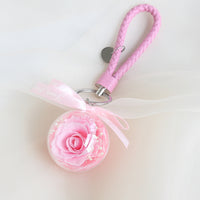 Eternal Rose Wristlet Keychain Car Bag Hanging Ornament Gift
