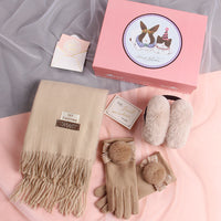 Autumn And Winter Scarf Gloves Two-Piece Gift Box Sets
