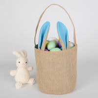 Jute Canvas Bunny Ear Easter Bag
