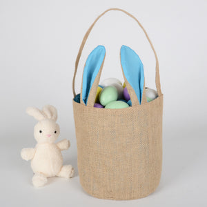 Jute Canvas Bunny Ear Easter Bag