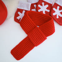 Christmas Knitted Sweater Scarf Hat For Pet Dog
