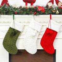 Thick Knitted Wool Christmas Stockings
